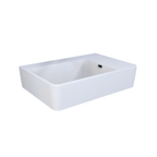 Parisi Quasar 65 Wall Basin with Right Hand Shelf - No Tap Hole - Gloss White - SMQU65R0/S