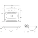 Studio Bagno Soul 4 Inset Basin - Gloss White - NTH