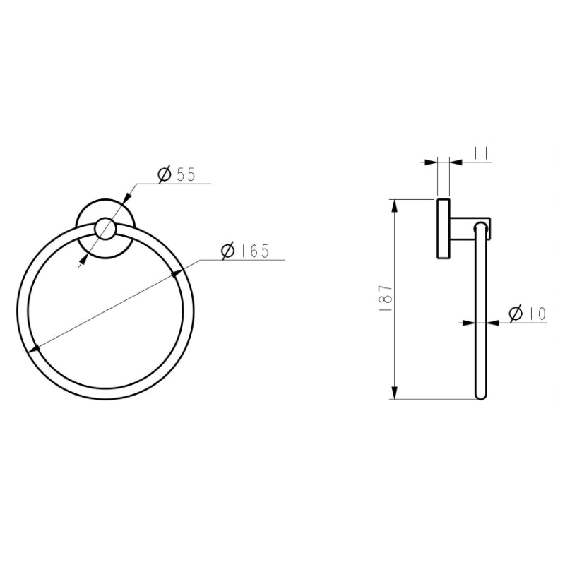 PLD Solo Towel Ring -  Specification
