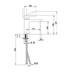 Villeroy & Boch O.Novo Basin Mixer - Chrome Specification