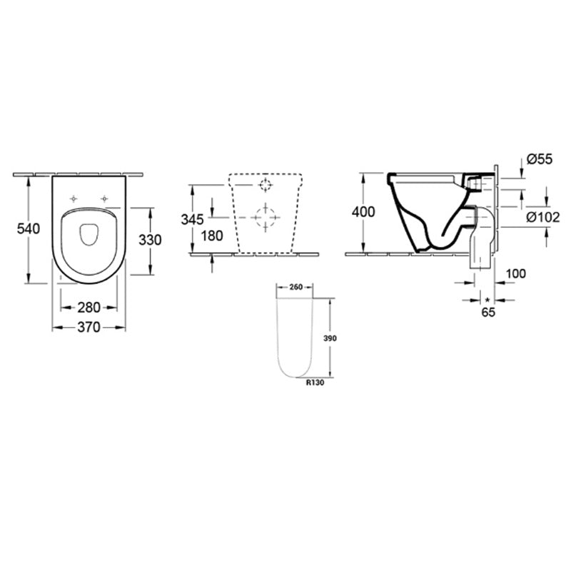 ARCHITECTURA 2.0 DIRECTFLUSH WALL FACED TOILET PACKAGE Spec
