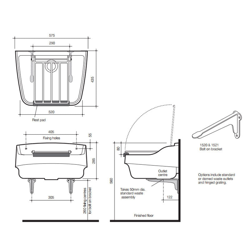 Caroma Cleaners Sink Specification