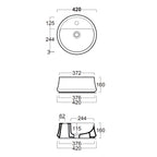 Parisi Simas Sharp 42 Bench Basin with Landing