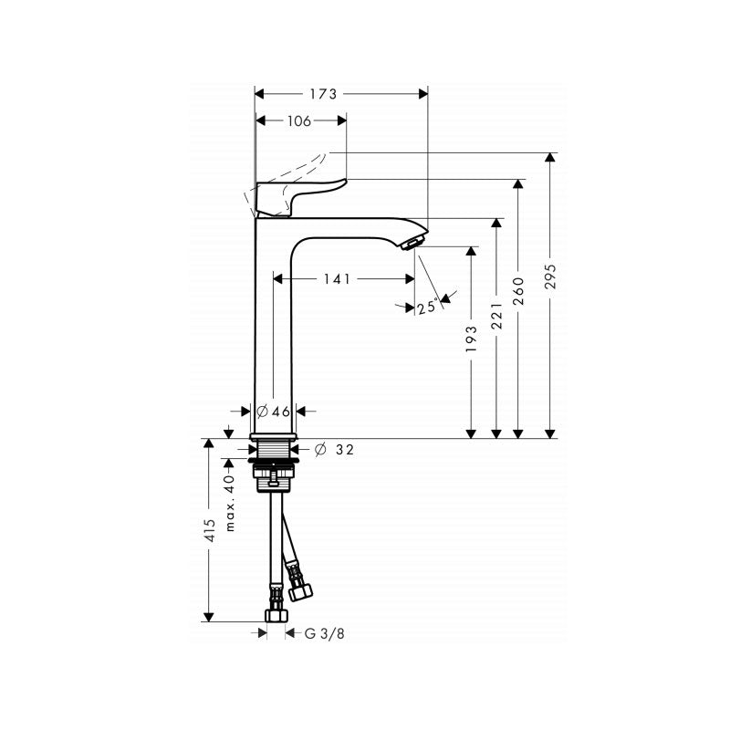 Hansgrohe Metris 200 Basin Mixer