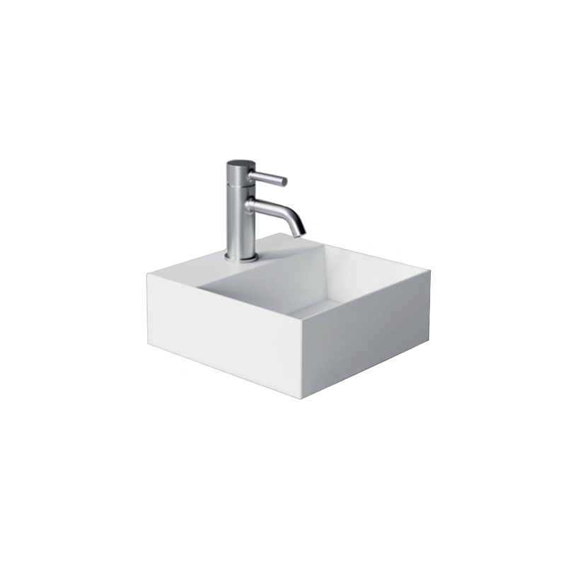 Studio Bagno Spy 30 Bench-Wall Basin - 1 Tap Hole Gloss White