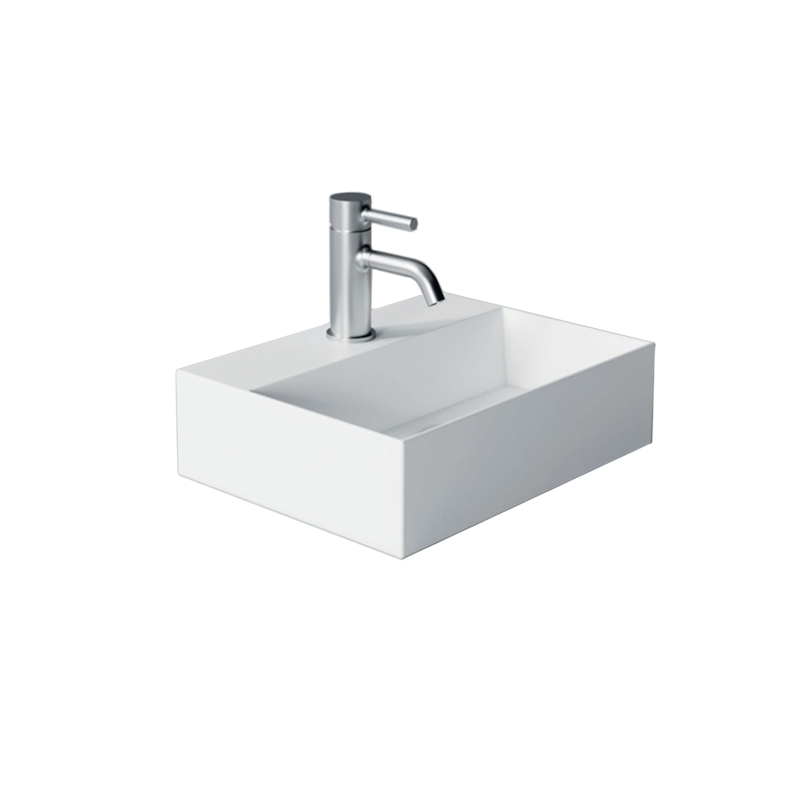 Studio Bagno Spy 40 Bench-Wall Basin - 1 Tap Hole - Matte White - SPY40/1/MW