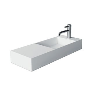 Studio Bagno Spy 75 Bench-Wall Basin 1 Tap Hole - Matte White - SPY75/1/MW