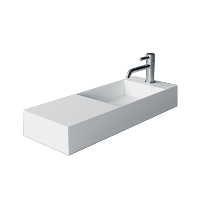 Studio Bagno Spy 75 Bench-Wall Basin 1 Tap Hole - Matte White - SPY75/1/MW
