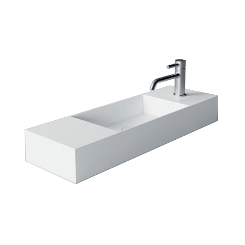 Studio Bagno Spy 80 Bench-Wall Basin - 1 Tap Hole - Matte White