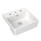Square Semi Recessed Basin 400mm (3 Tap Hole)
