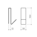 Clark Square Shower Screen Hook Specification