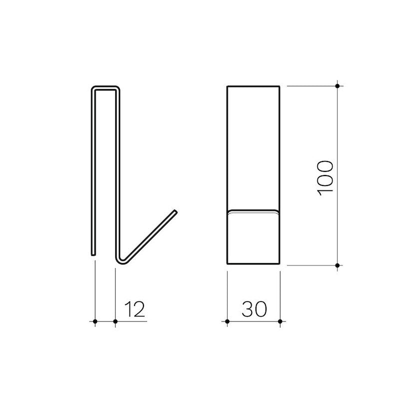Clark Square Shower Screen Hook Specification