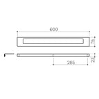 Clark Square Single Towel Rail Specification