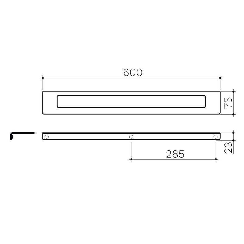 Clark Square Single Towel Rail Specification
