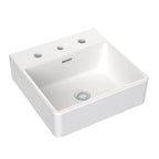 Square Wall Basin 400mm Three Tap Hole