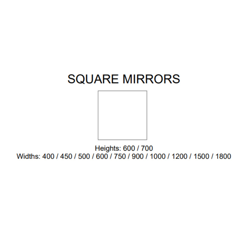 Rifco Square Mirror -  Specification