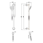 Gareth Ashton Shower on Rail - Gun Metal Specification