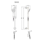 Gareth Ashton Shower on Rail - Chrome Specification