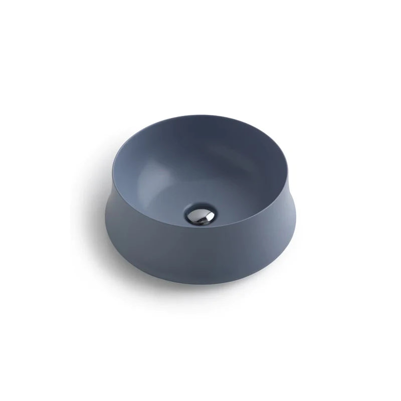 Parisi Simas Sharp 42 Round Bench Basin - Matte Periwinkle Blue