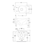 Studio Bagno Milady Wall Hung Pan Specification