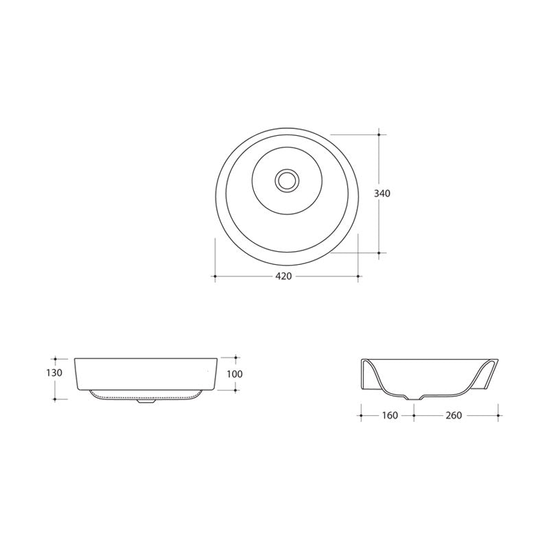 Studio Bagno Soul 1 Bench Basin Spec