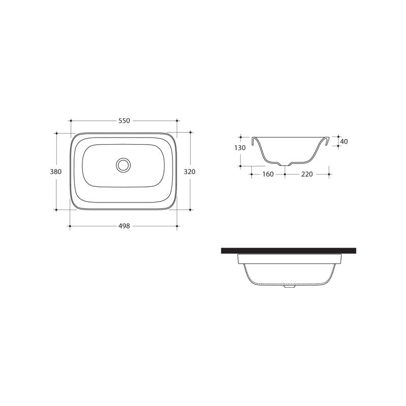 Studio Bagno Soul 2 Undercounter Basin Spec