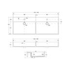 Studio Bagno Unlimited 140 Bench or Wall Basin Spec