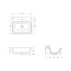Studio Bagno Soul 4H Bench Basin Spec