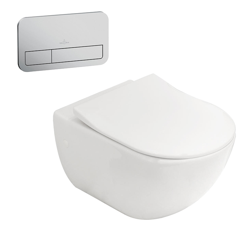 Villeroy & Boch Subway 3.0 Wall Hung Toilet incl/Slim Seat & VB Cistern Package