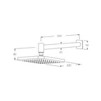 Sussex Suba Horizontal Shower Arm with Head Spec