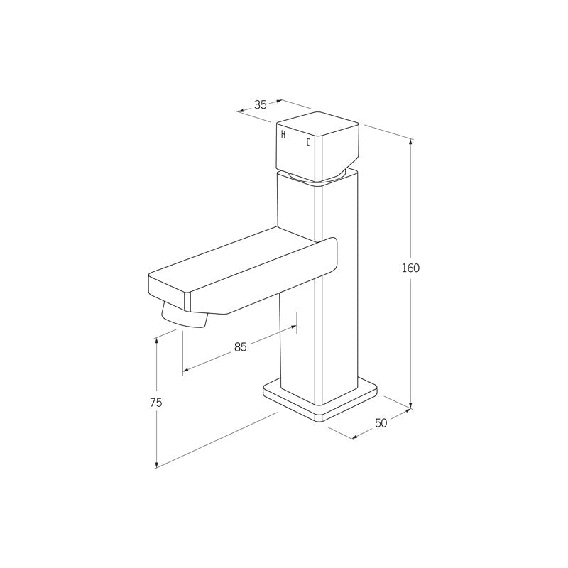 Sussex Suba Lever Basin Mixer Spec