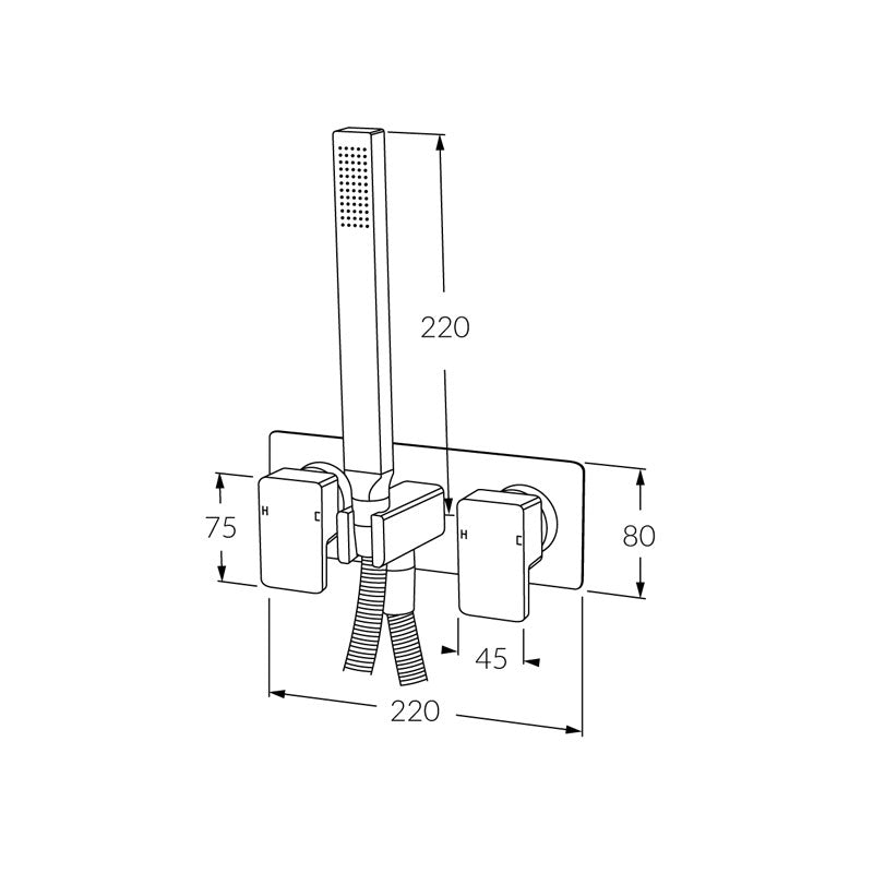 Sussex Suba Lever Shower Mixer System Spec