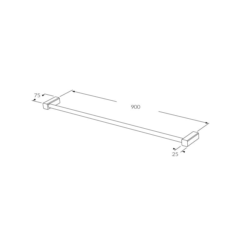 Sussex Suba Single Towel Rail 900mm Spec