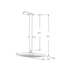 Sussex Suba Vertical Shower Arm with Head Spec