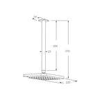 Sussex Suba Vertical Shower Arm with Head Spec