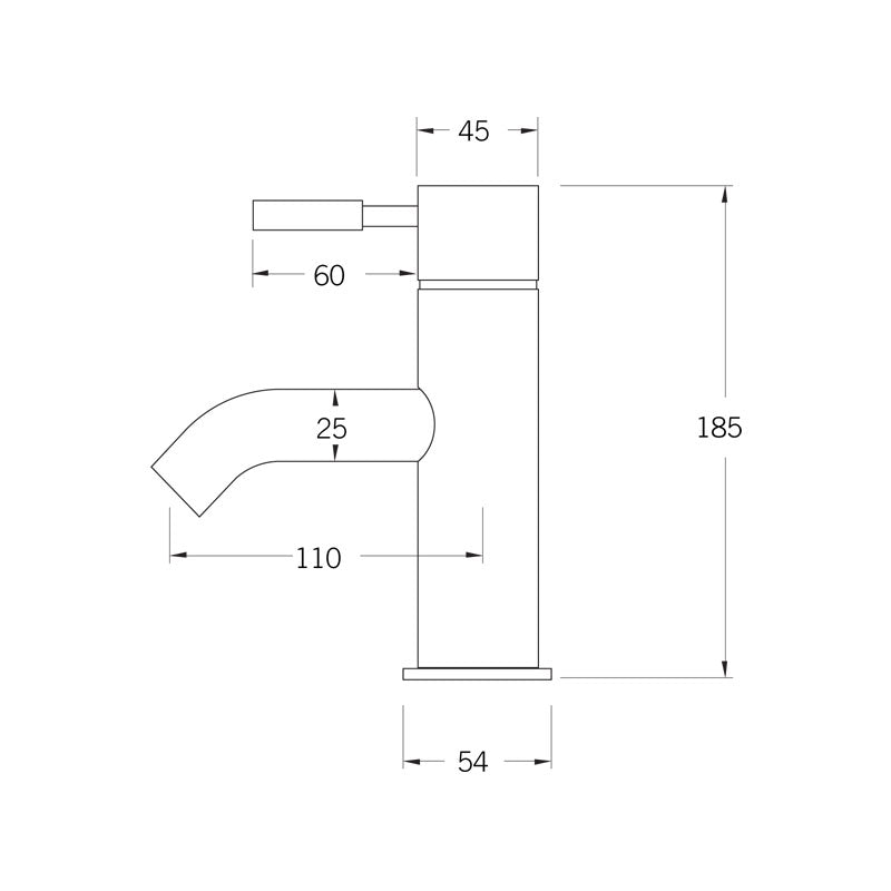 Sussex Voda Basin Mixer Spec