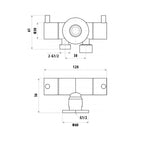 Linkware Dual Control Mini Cistern Cock - Specification