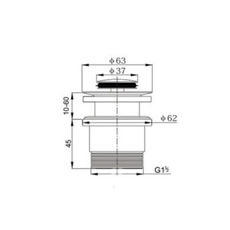 Parisi Universal Pop-up waste 32mm Specification