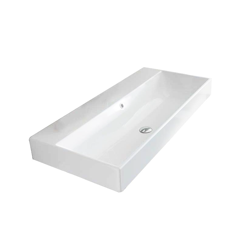 Parisi Velca 100 Wall Basin - 3 Tap Holes - Gloss White - TC18103/S