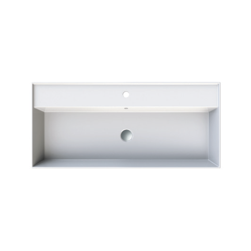Parisi Twenty 100 Full Bowl Wall Basin - 1 Tap Hole - Gloss White - TC201001/S