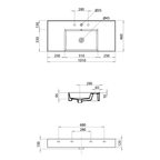 Parisi Twenty 100 Centre Bowl Wall Basin