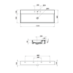 Parisi Twenty 120 Full Bowl Wall Basin