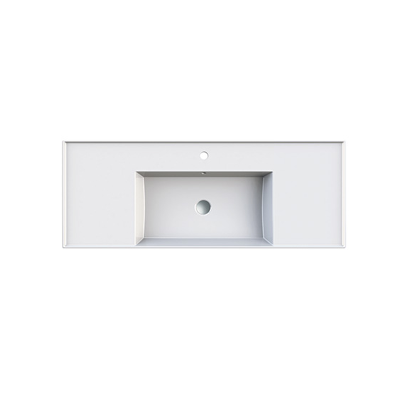 Parisi Twenty 120 Centre Bowl Wall Basin - 1 Tap Hole - Gloss White - TC201211/S