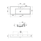 Parisi Twenty 120 Right Bowl Wall Basin