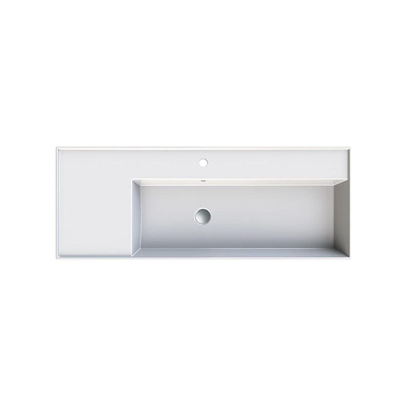 Parisi Twenty 120 Right Bowl Wall Basin - 1 Tap Hole - Gloss White - TC201221/S