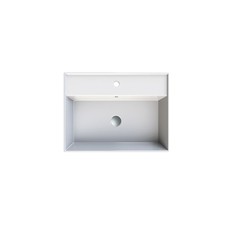 Parisi Twenty 60 Full Bowl Wall Basin - 3 Tap Holes - Gloss White