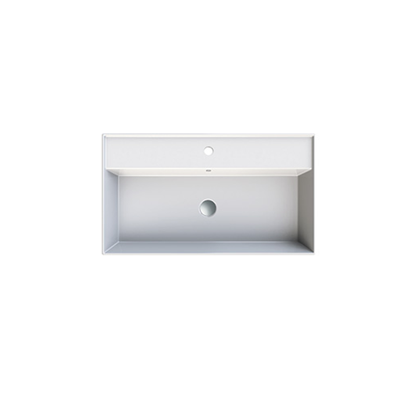 Parisi Twenty 80 Full Bowl Wall Basin - 1 Tap Hole - Gloss White - TC20801/S
