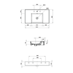 Parisi Twenty 80 Centre Bowl Wall Basin