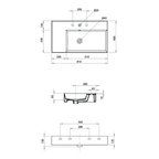 Parisi Twenty 80 Right Bowl Wall Basin