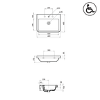 Parisi Electra Wall Basin - 1 Tap Hole